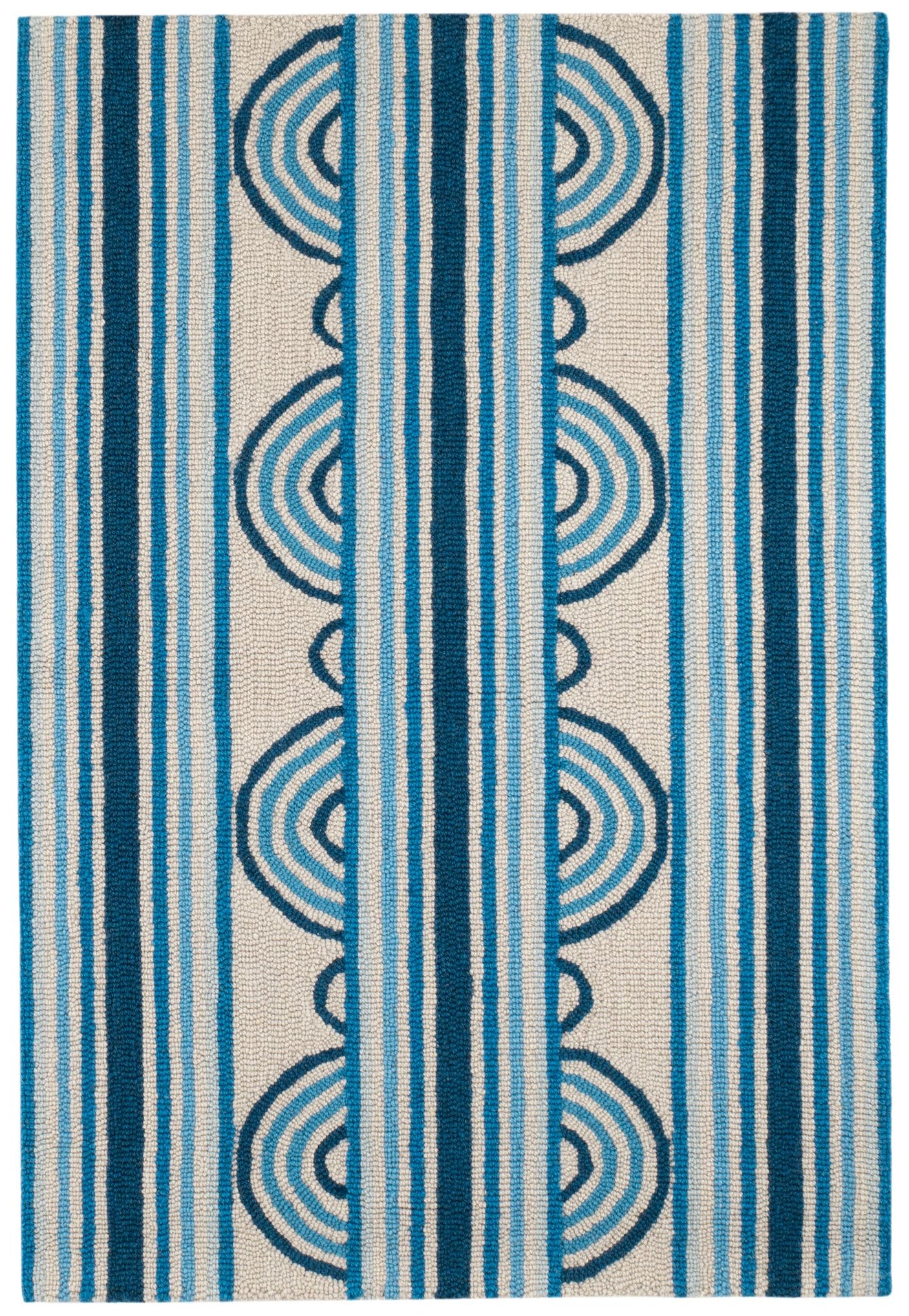 Button Hand Micro Hooked Wool Rug