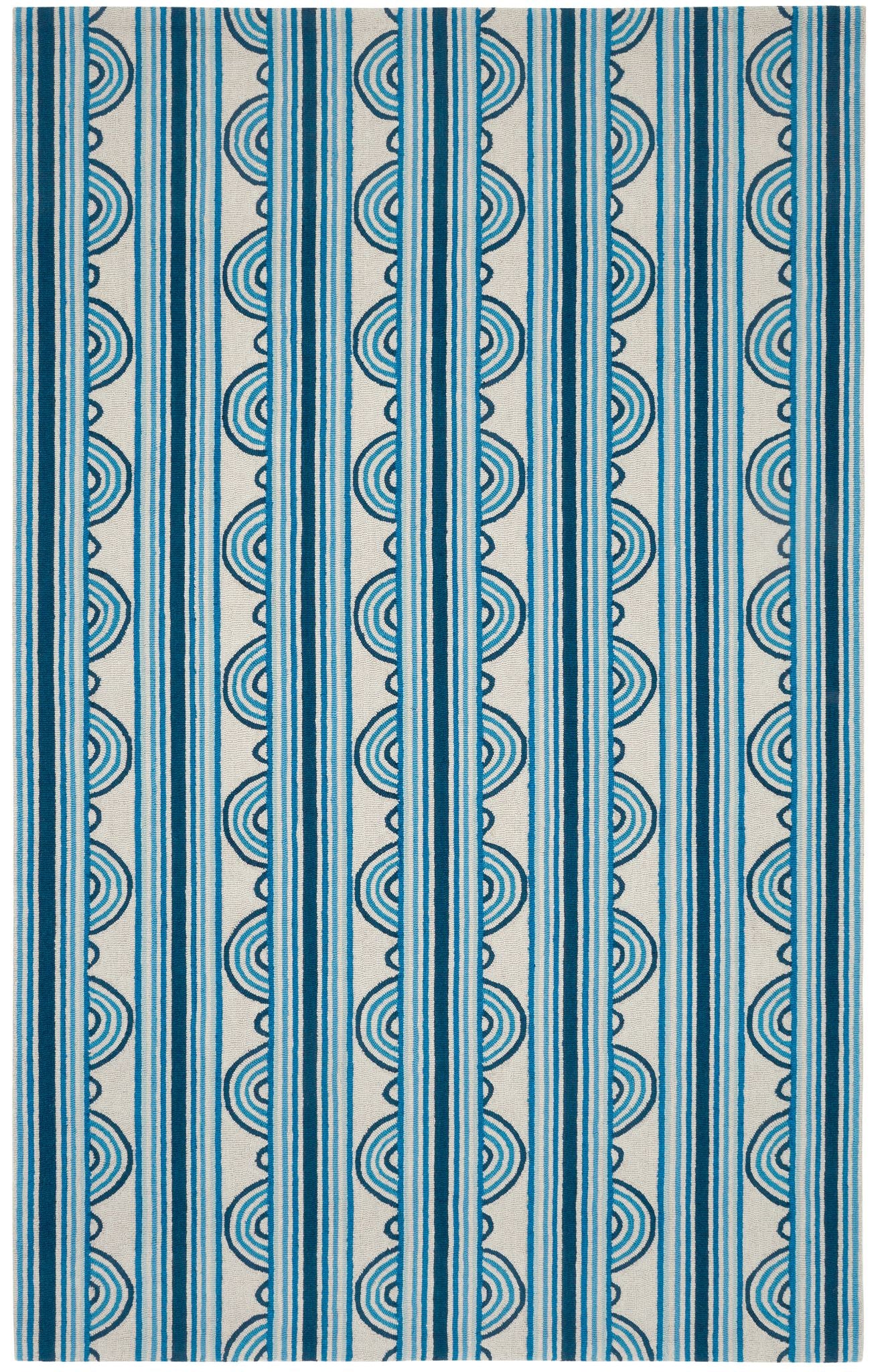 Button Hand Micro Hooked Wool Rug