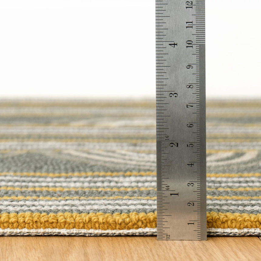 Button Hand Micro Hooked Wool Rug