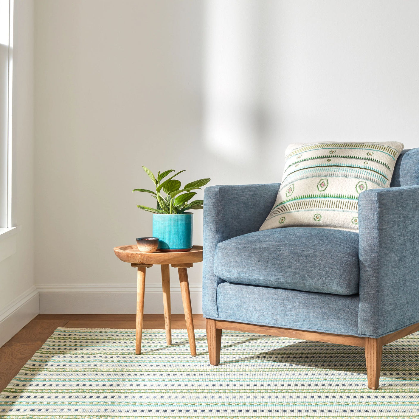 Long Slade Handwoven Cotton Rug