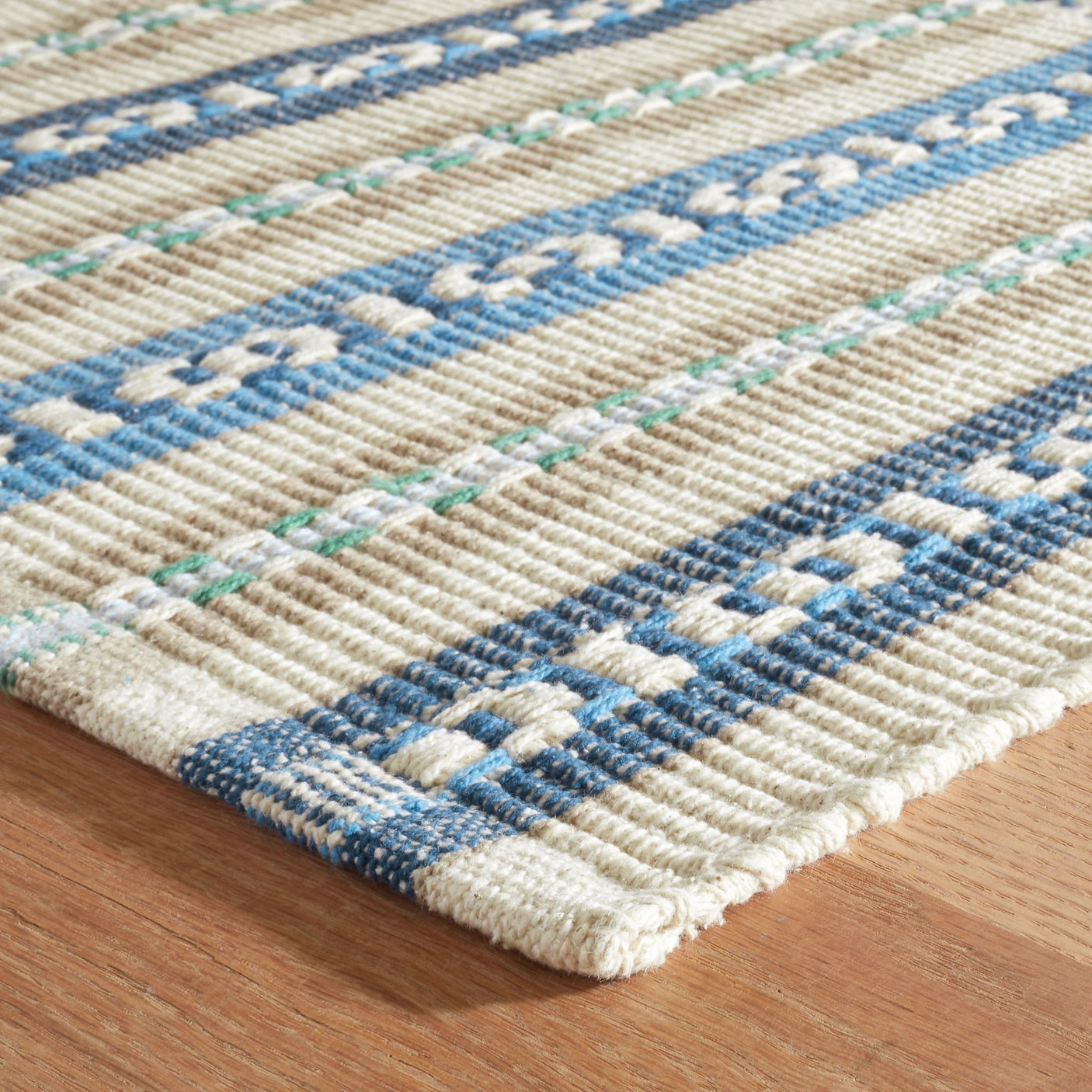 Long Slade Handwoven Cotton Rug