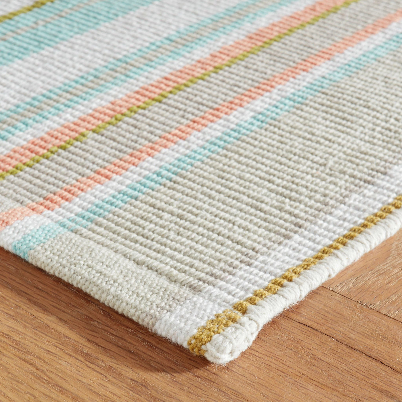 Daphne Stripe Handwoven Cotton Rug