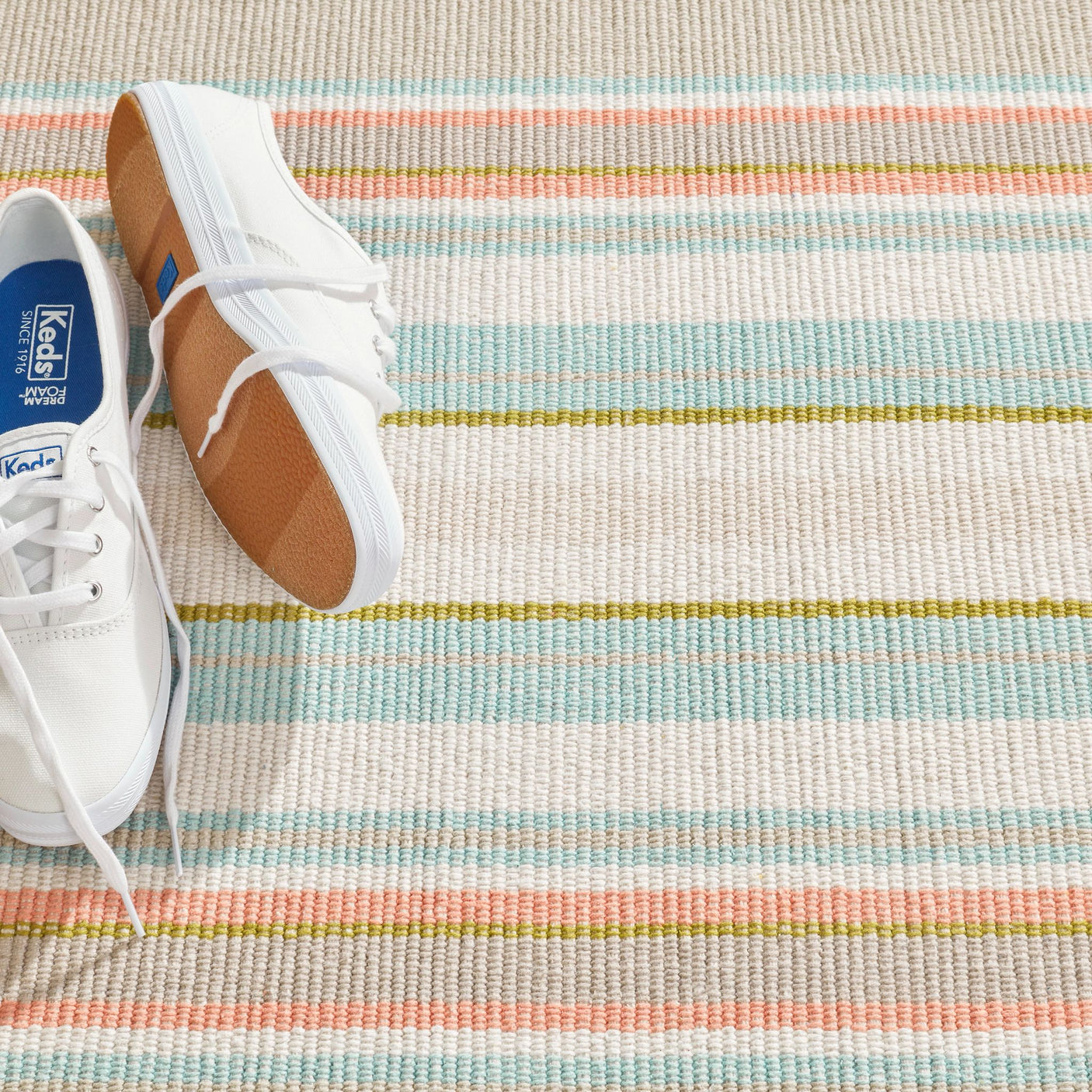 Daphne Stripe Handwoven Cotton Rug