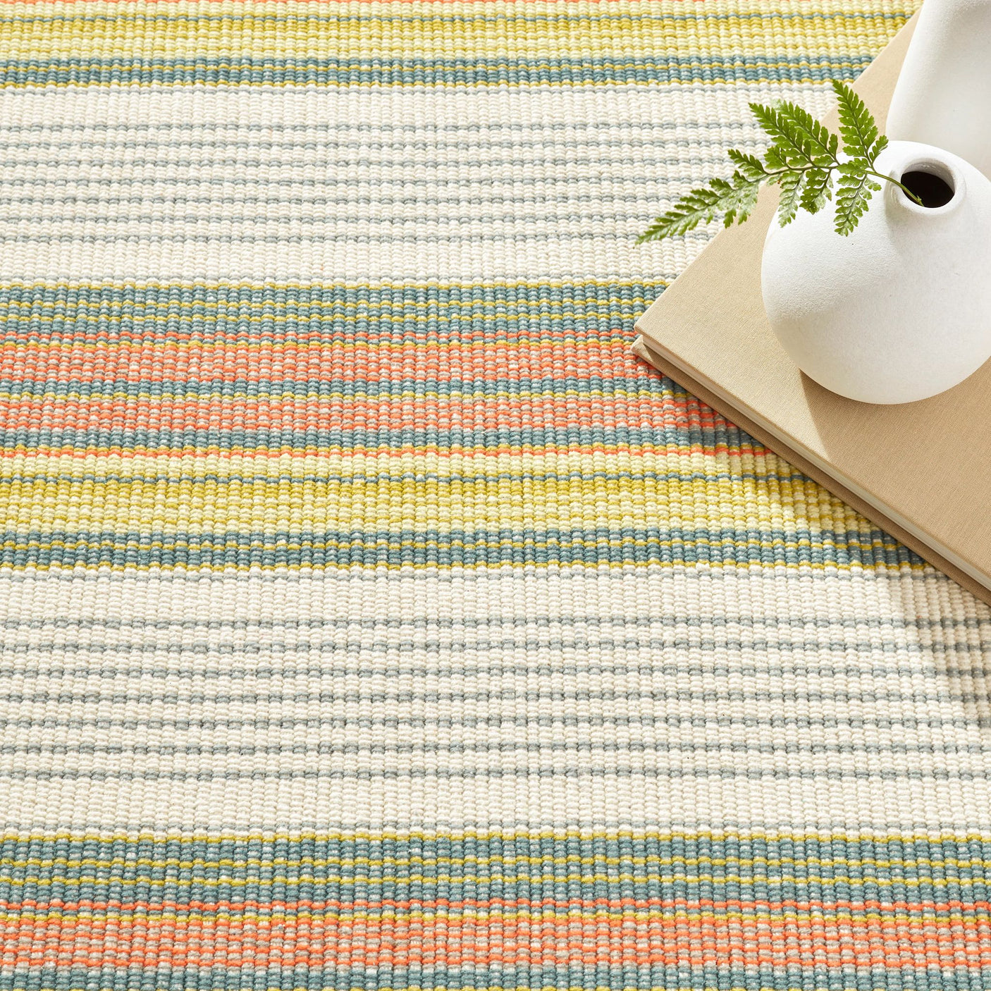 Sloane Stripe Handwoven Cotton Rug