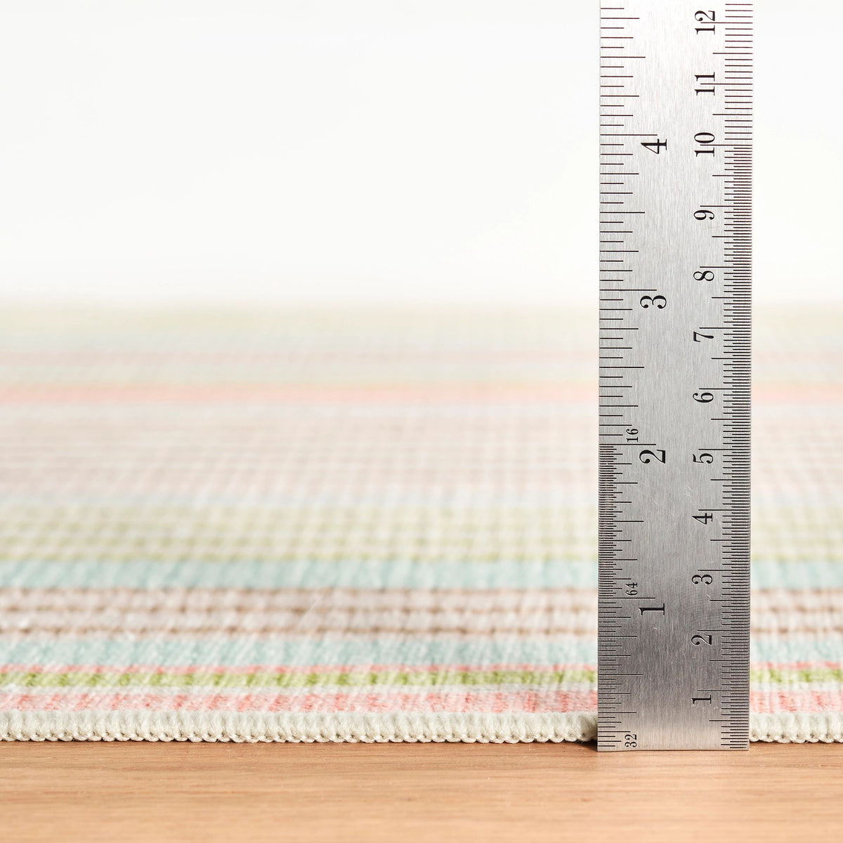 Ana Ticking Machine Washable Rug