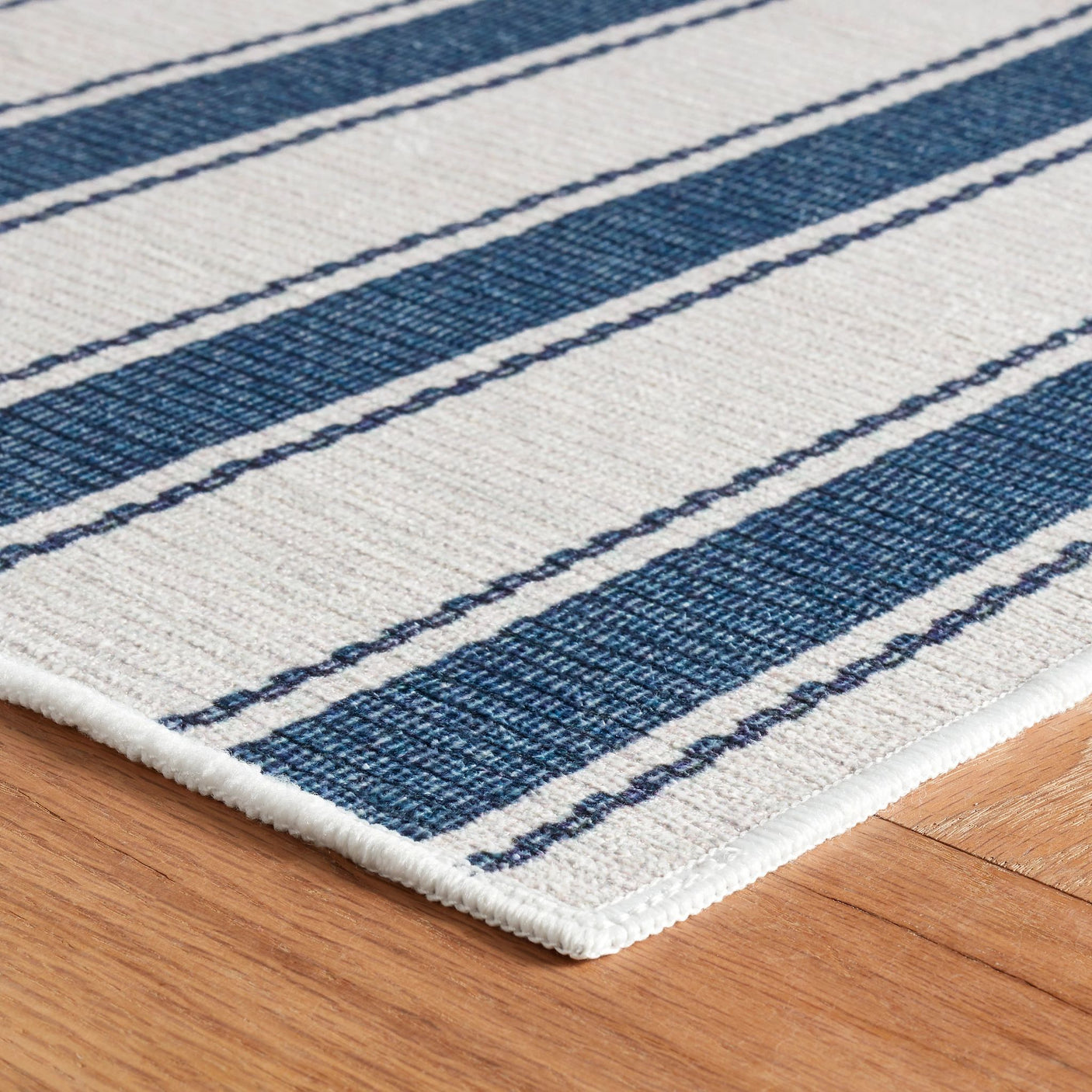 Awning Stripe Machine Washable Rug