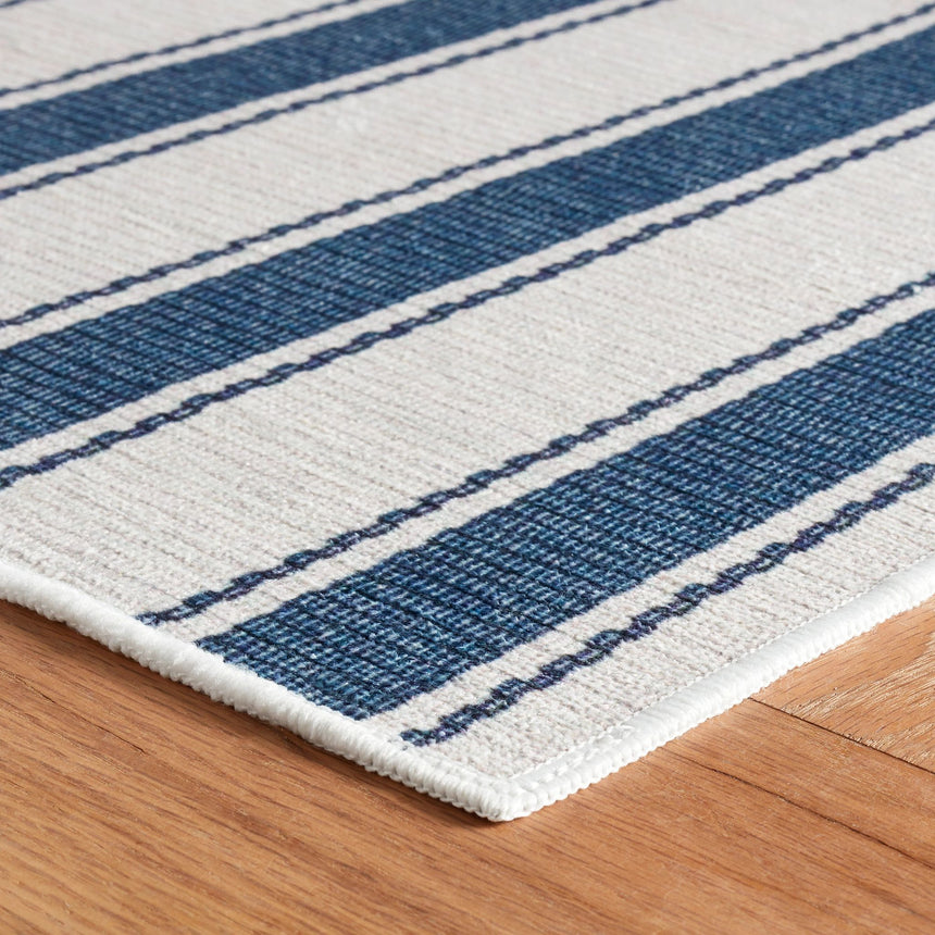 Awning Stripe Machine Washable Rug