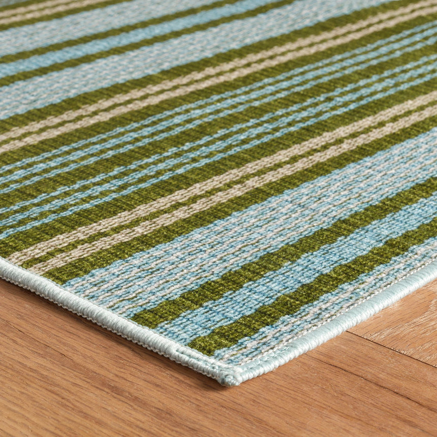 Caravan Stripe Machine Washable Rug