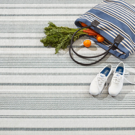 Gradation Ticking Machine Washable Rug