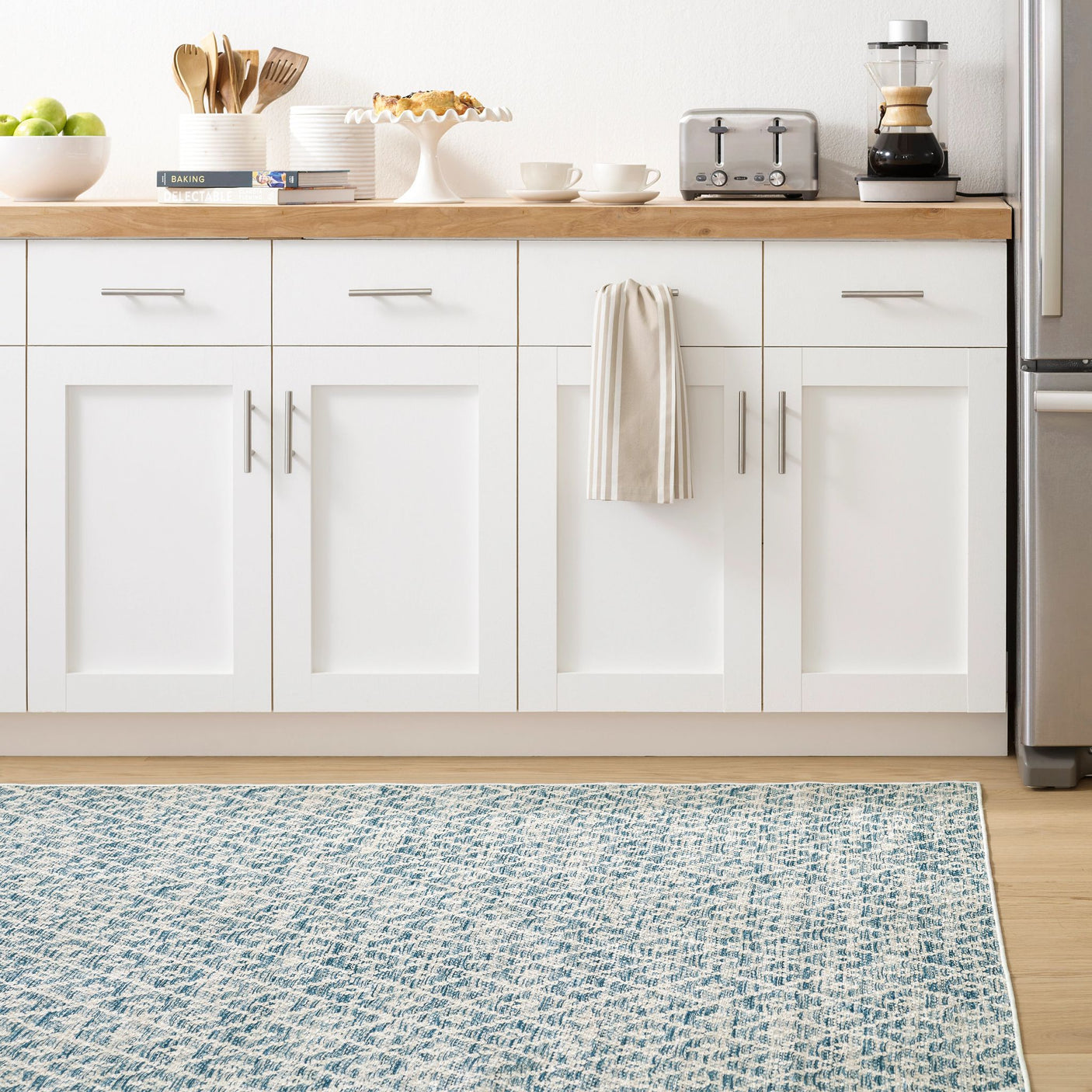 Melange Diamond Machine Washable Rug