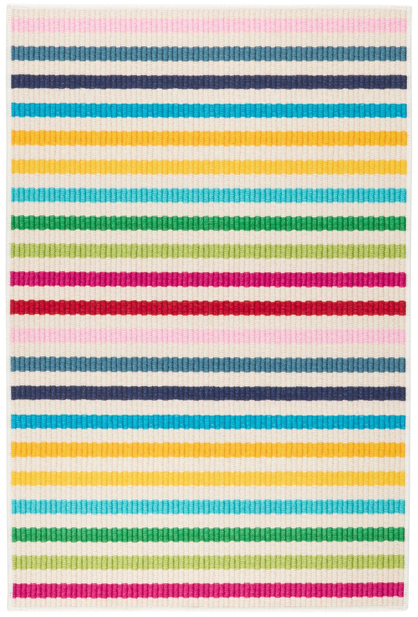 Rainbow Stripe Machine Washable Rug