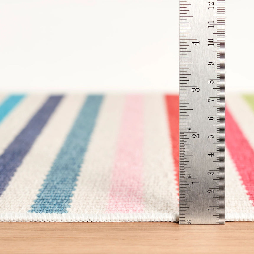 Rainbow Stripe Machine Washable Rug