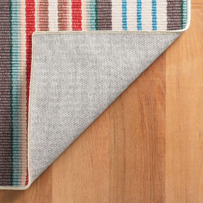 Ranch Stripe Machine Washable Rug