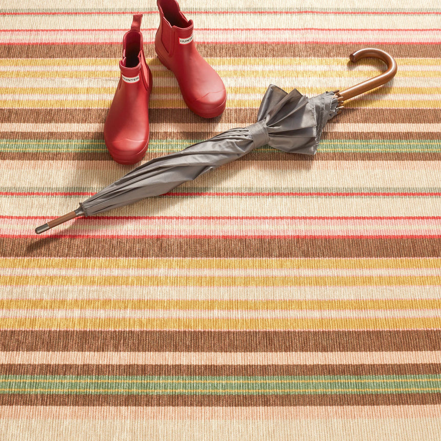 Sienna Stripe Machine Washable Rug