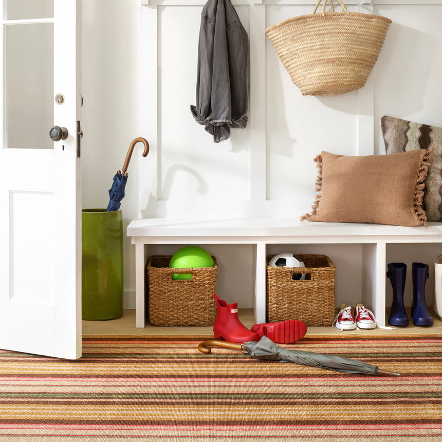 Sienna Stripe Machine Washable Rug