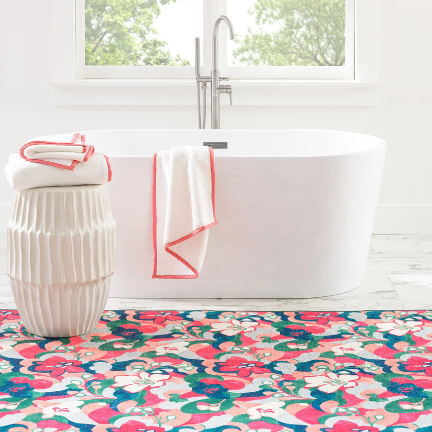 Dreamy Daisies Machine Washable Rug