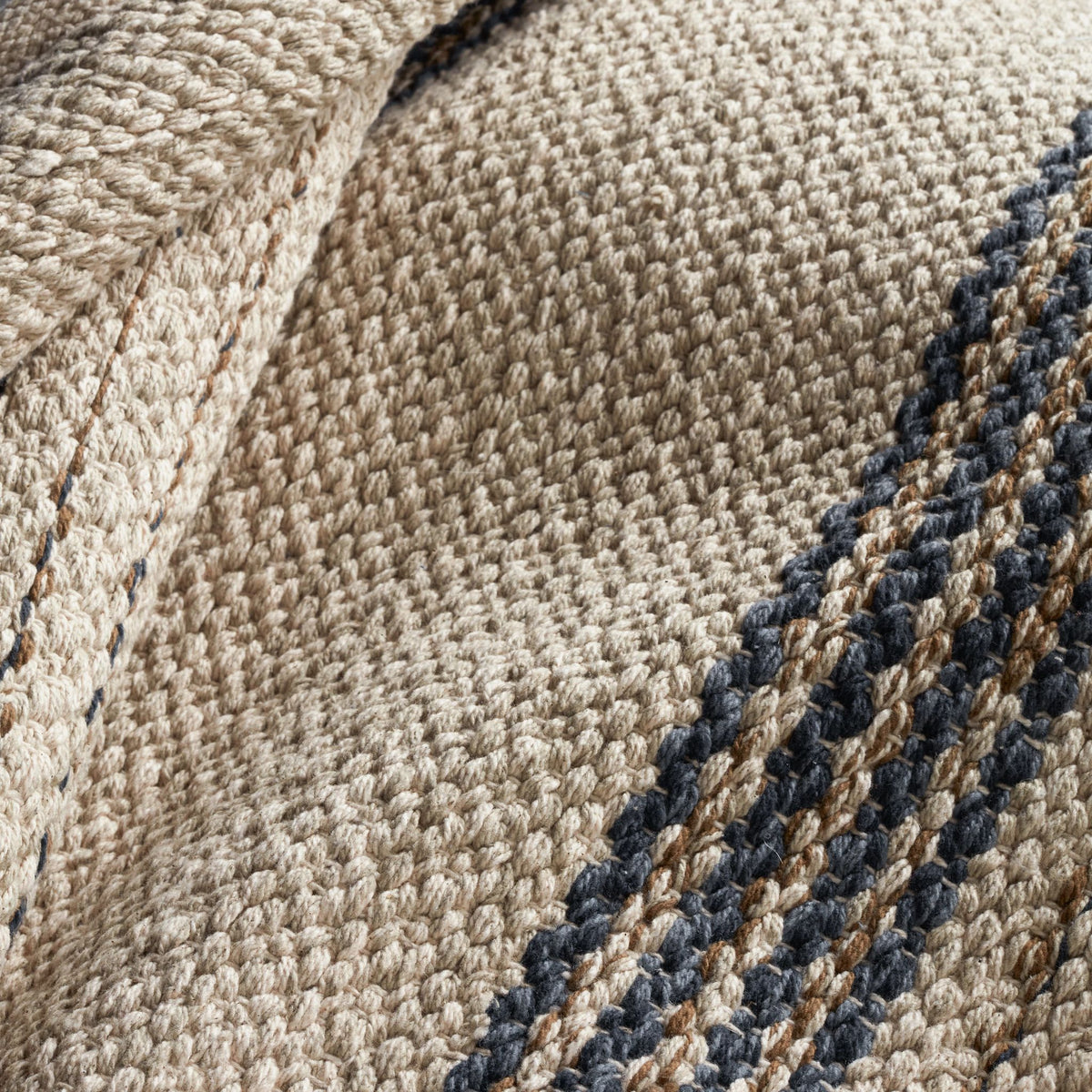 Cielo Stripe Handwoven Cotton Rug
