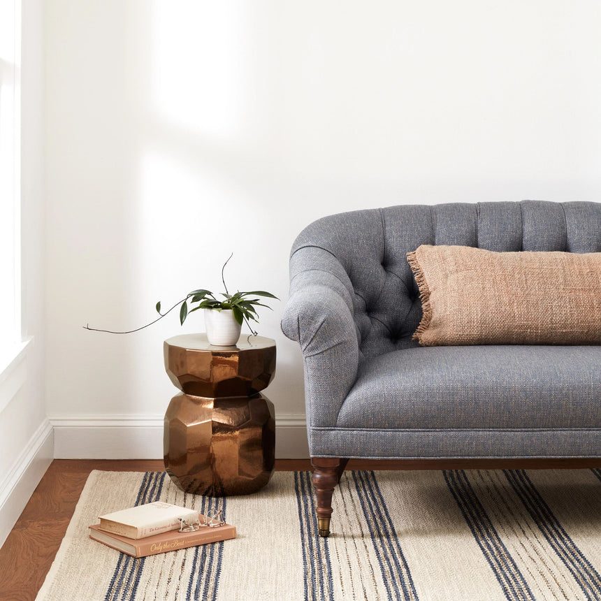 Cielo Stripe Handwoven Cotton Rug