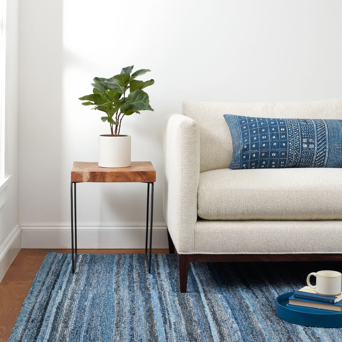 Denim Chindi Hand Hooked Cotton Rug