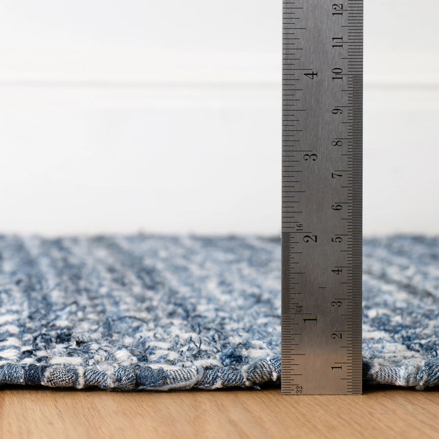 Denim Stone Handwoven Cotton Rug