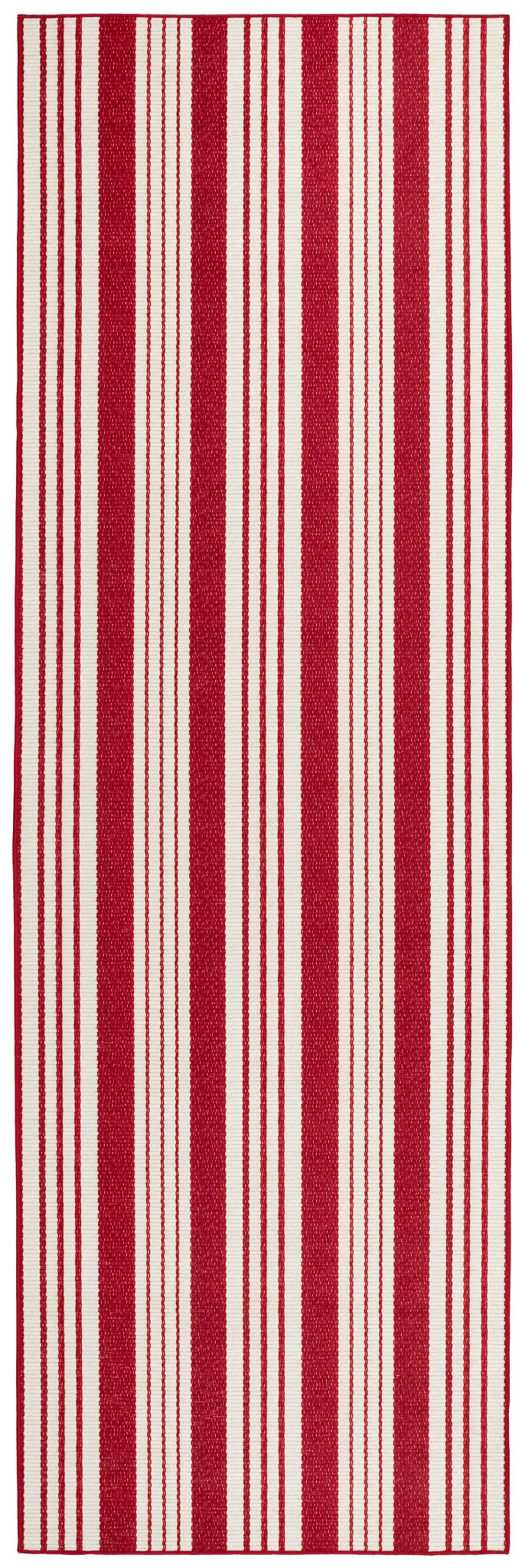 Abby Ticking Machine Washable Rug