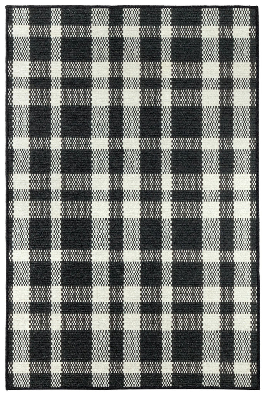 Houston Plaid Machine Washable Rug