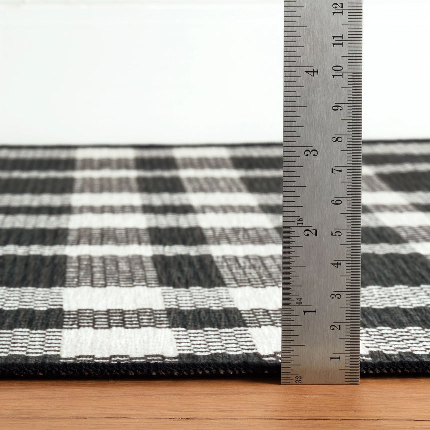 Houston Plaid Machine Washable Rug