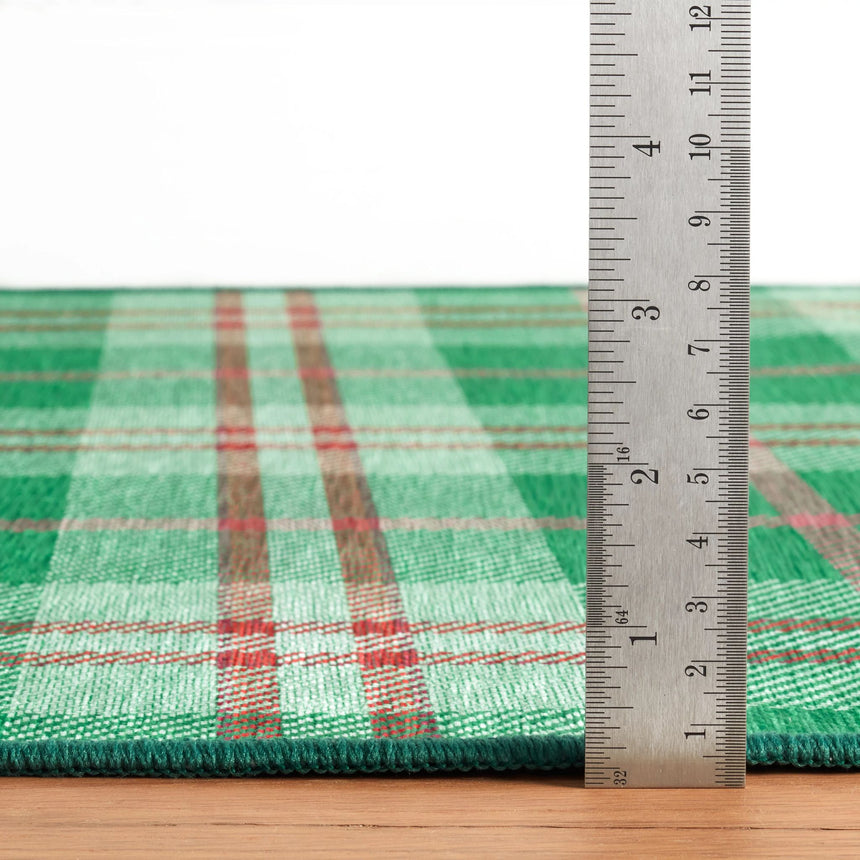 Jolly Plaid Machine Washable Rug