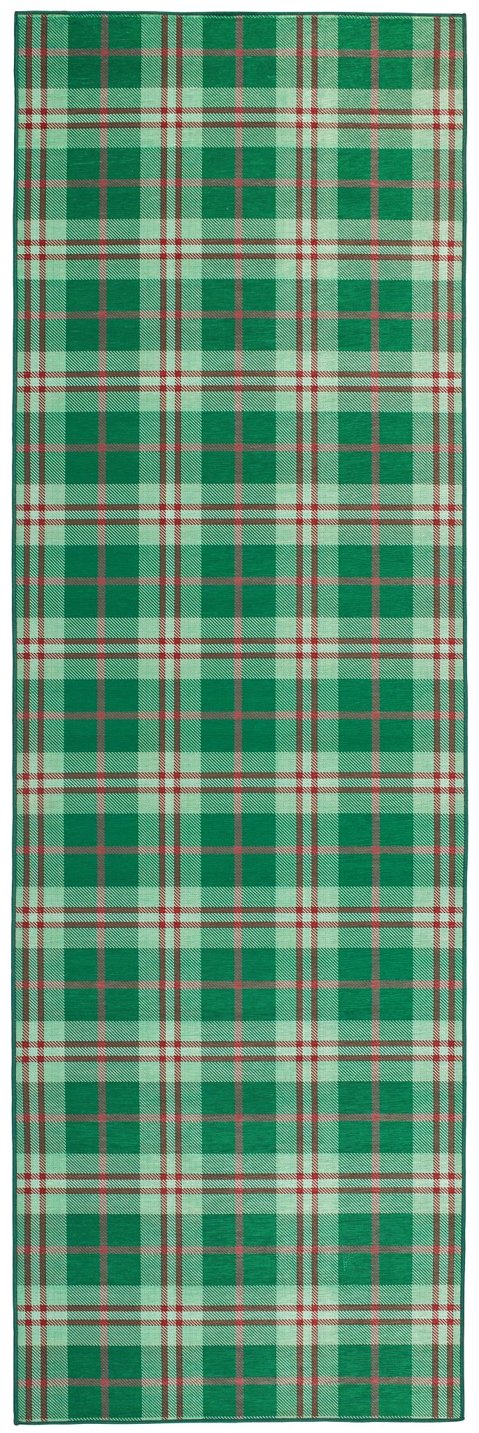 Jolly Plaid Machine Washable Rug
