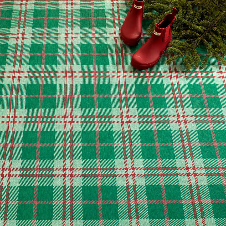 Jolly Plaid Machine Washable Rug