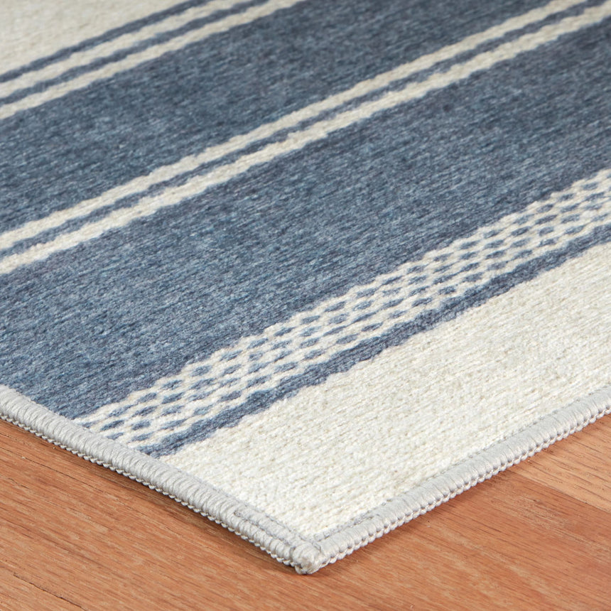 Bowman Stripe Machine Washable Rug