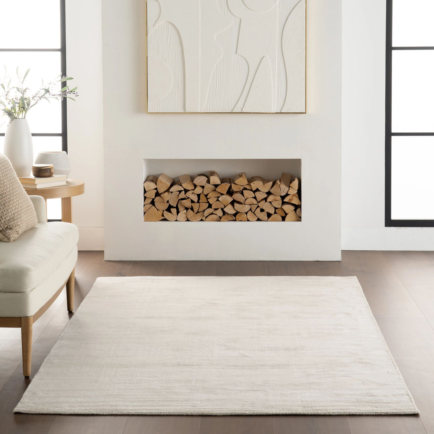 Alva Hand Loom Knotted Viscose Rug