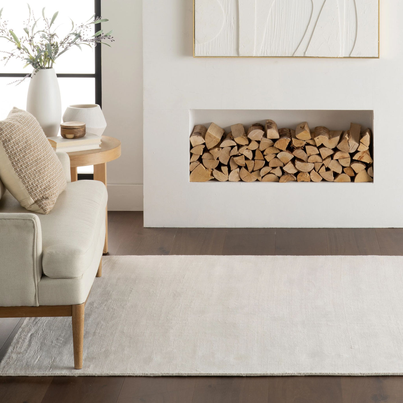 Alva Hand Loom Knotted Viscose Rug