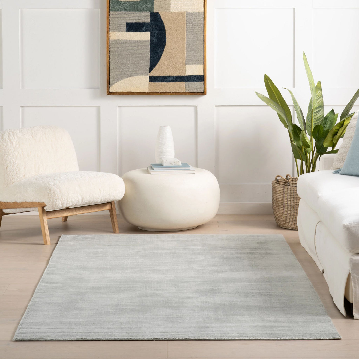 Alva Hand Loom Knotted Viscose Rug