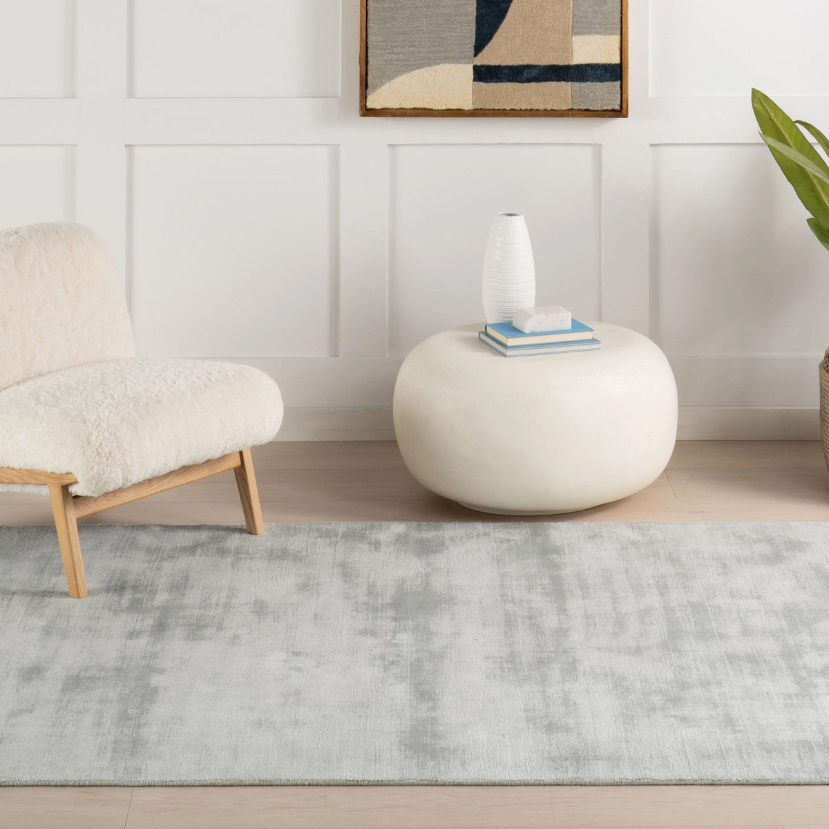 Alva Hand Loom Knotted Viscose Rug
