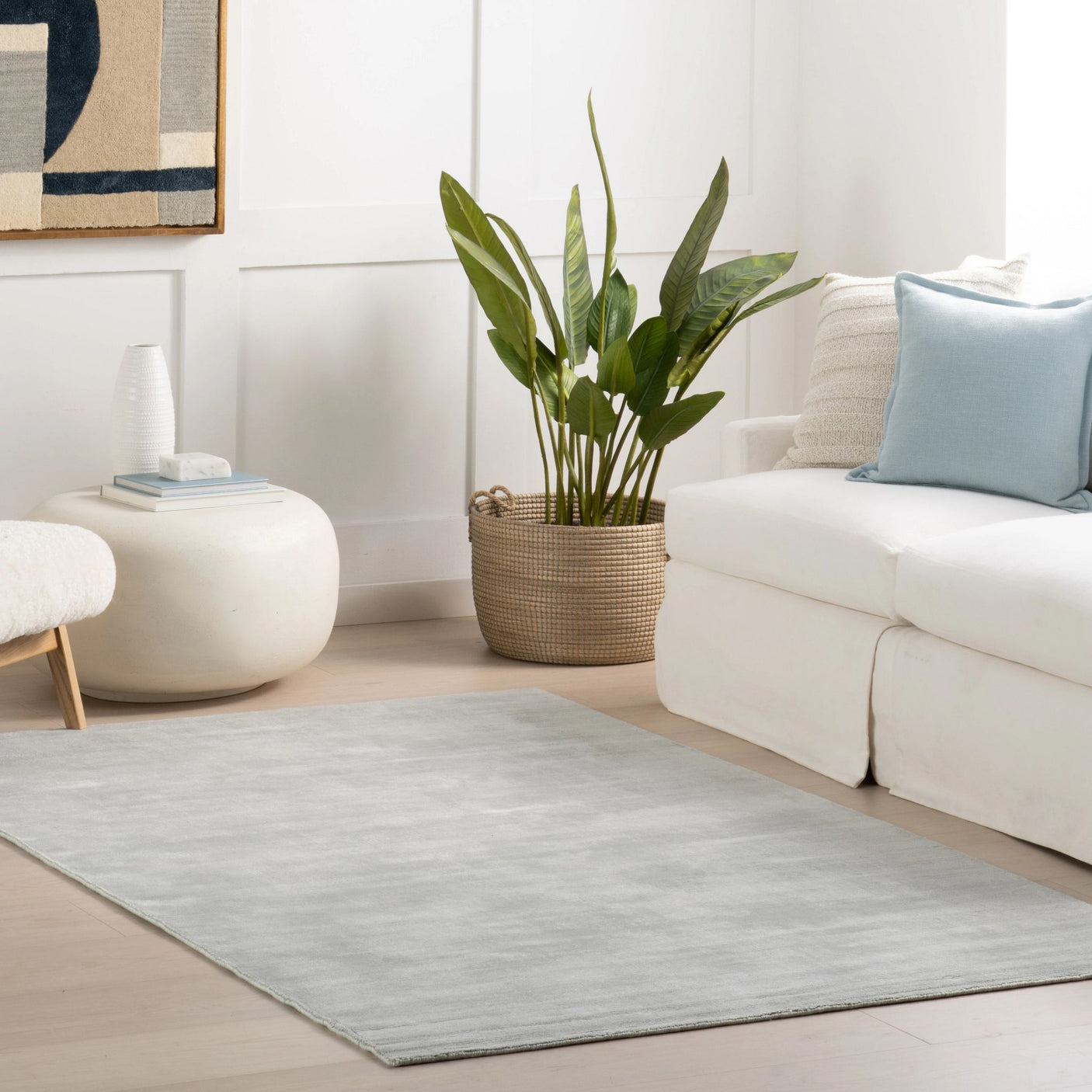 Alva Hand Loom Knotted Viscose Rug