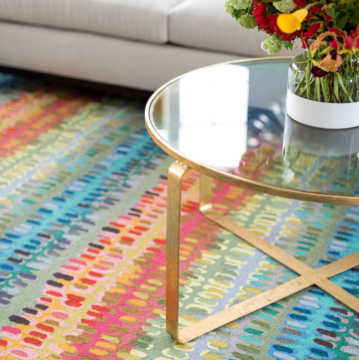 Paint Chip Hand Micro Hooked Wool Rug