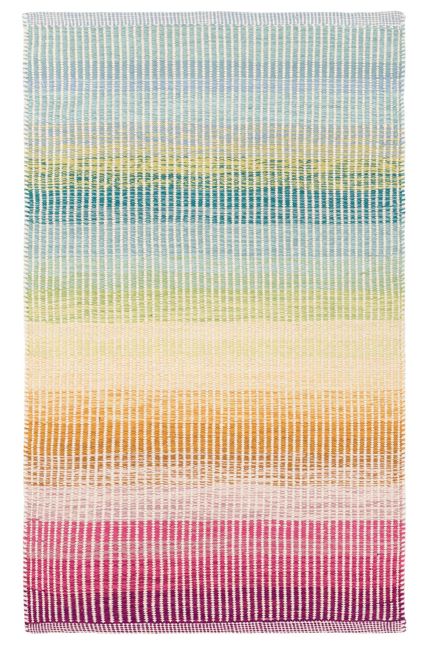 Watercolor Horizon Handwoven Cotton Rug