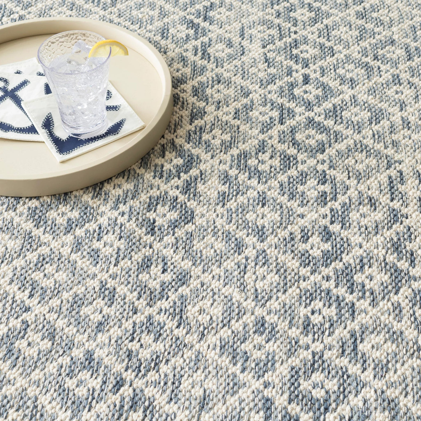 Melange Diamond Handwoven Cotton Rug