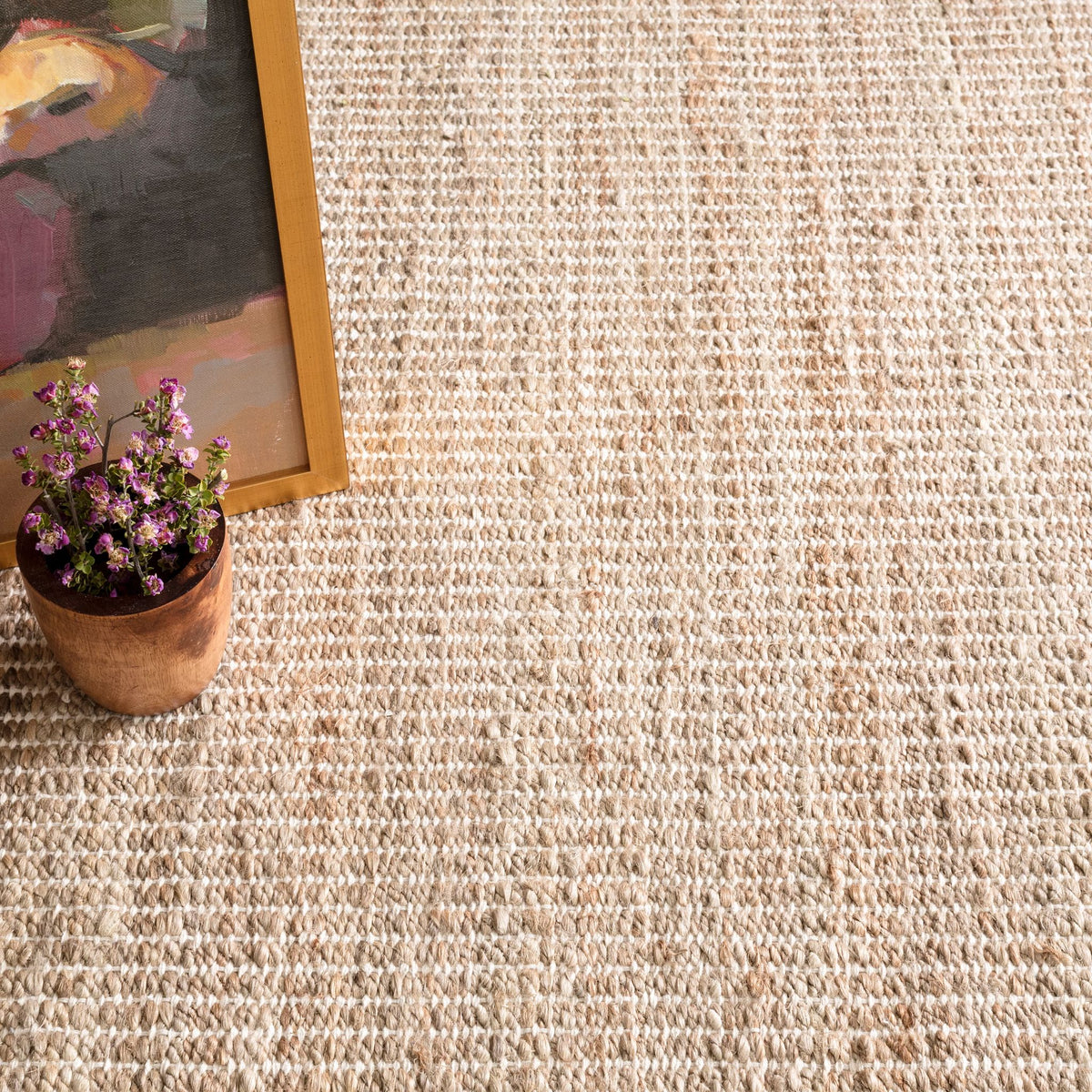 Gridwork Handwoven Jute Rug