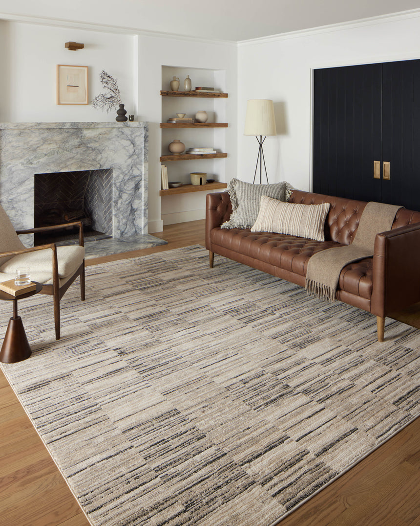 Darby Rug 01 | Charcoal / Sand