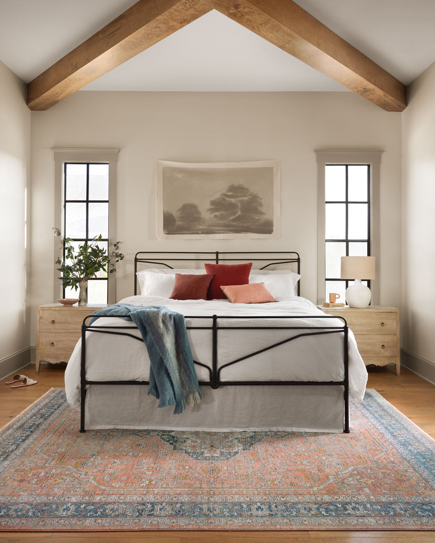 Elise Rug 01 | Coral / Blue