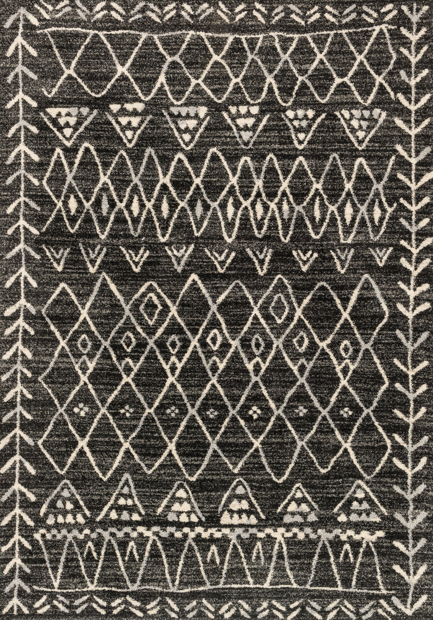 Emory Rug 09 | Black / Ivory
