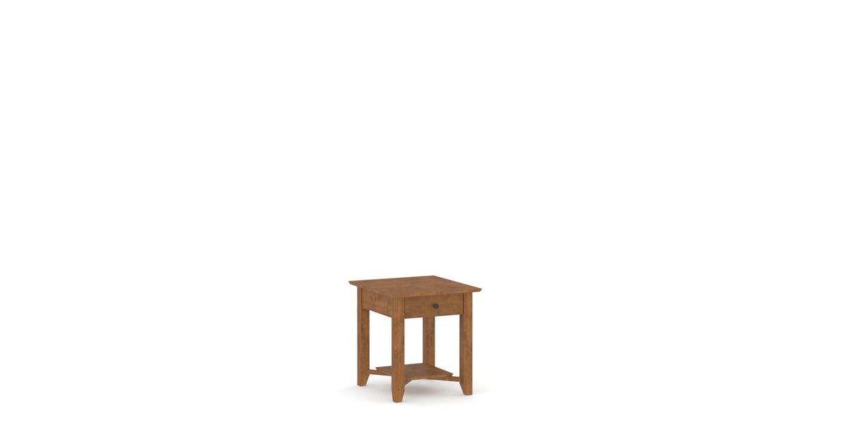 Canadel Living End Table 2422 in Oak Washed, three-quarter view