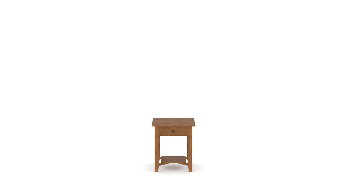 Canadel Living End Table 2422 in Oak Washed, side view