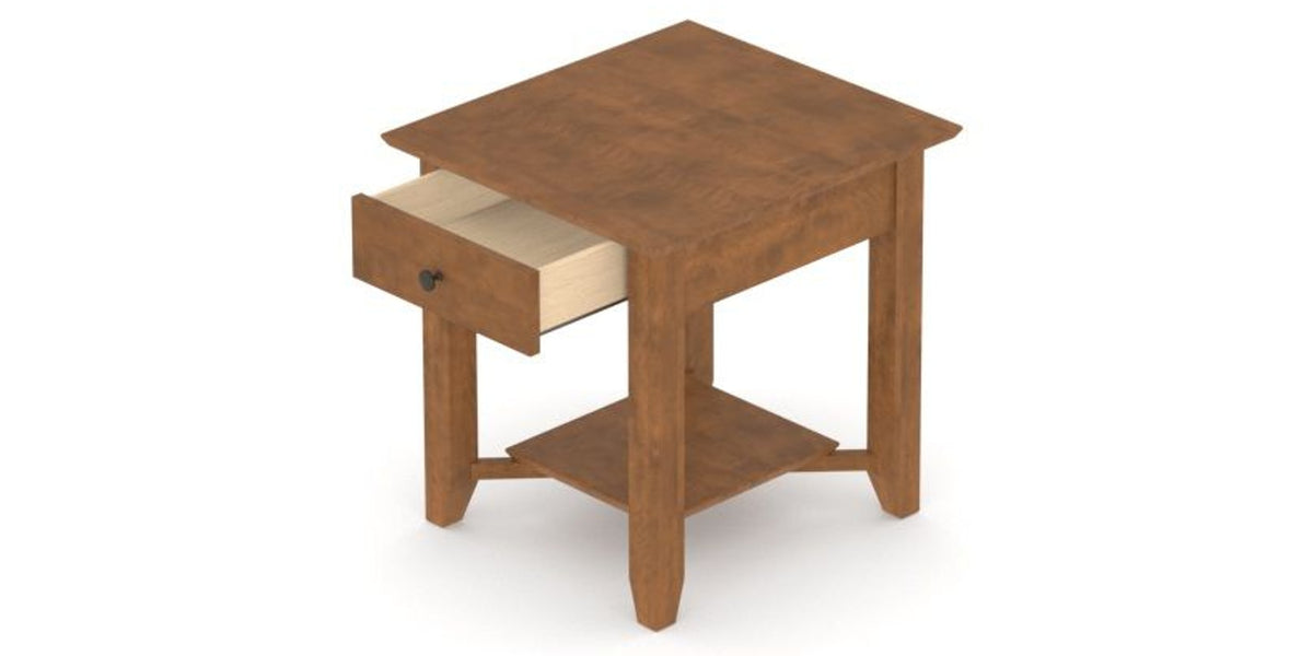 Canadel Accent Rectangular End Table 2422 EJ in Oak Washed, view from above