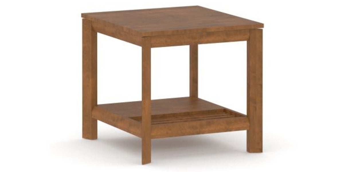 Canadel Accent Rectangular End Table 2422 TM in Oak Washed Birch with Matte Finish, three-quarter view