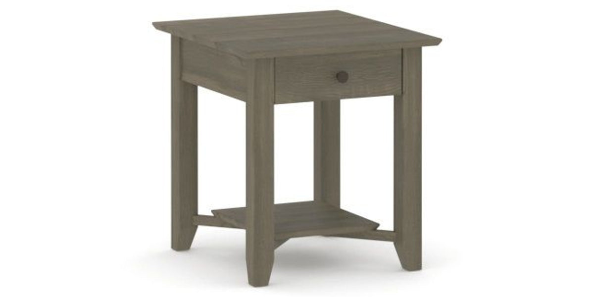 Canadel Accent Rectangular End Table 2422 EJ in 08 Shadow, three-quarter view