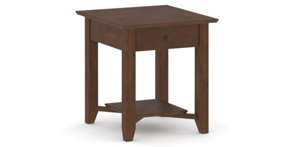 Canadel Accent Rectangular End Table 2422 EJ in 19 Cognac Washed, three-quarter view