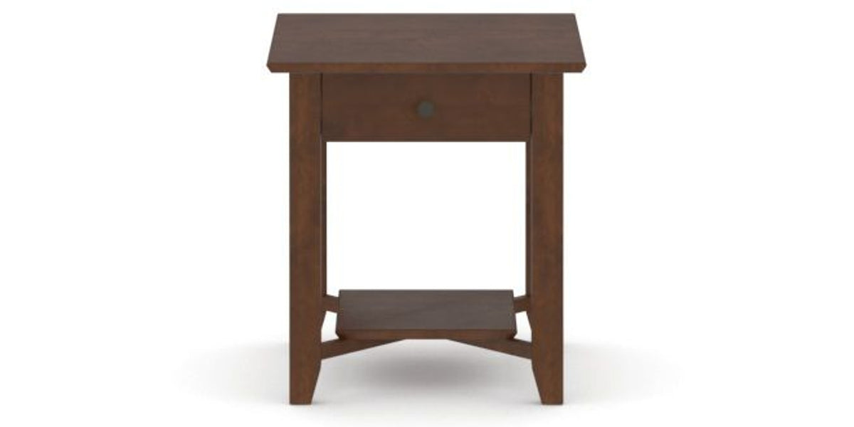 Canadel Accent Rectangular End Table 2422 EJ in 19 Cognac Washed, side view